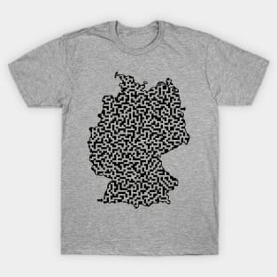 Germany Outline Maze & Labyrinth T-Shirt